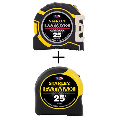 FATMAX 25 Ft. X 1-1/4 In. Auto Lock Tape Measure and FATMAX 25 Ft. X 1-1/4 In. T