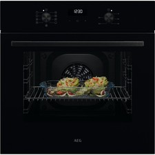 AEG OU5AB20CK SurroundCook Built In 59cm Electric Single Oven Black Gloss A