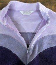 Vanity Fair Vintage Housecoat Dressing Gown Velour Bathrobe Purple 60s 70s Sz M