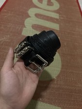 Chrome Hearts Repeat Leather Cross Belt Black Size 30 Read Description