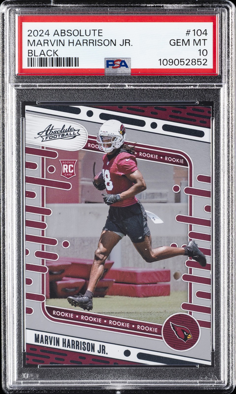 2024 PANINI ABSOLUTE BLACK #104 MARVIN HARRISON JR. ROOKIE RC PSA 10