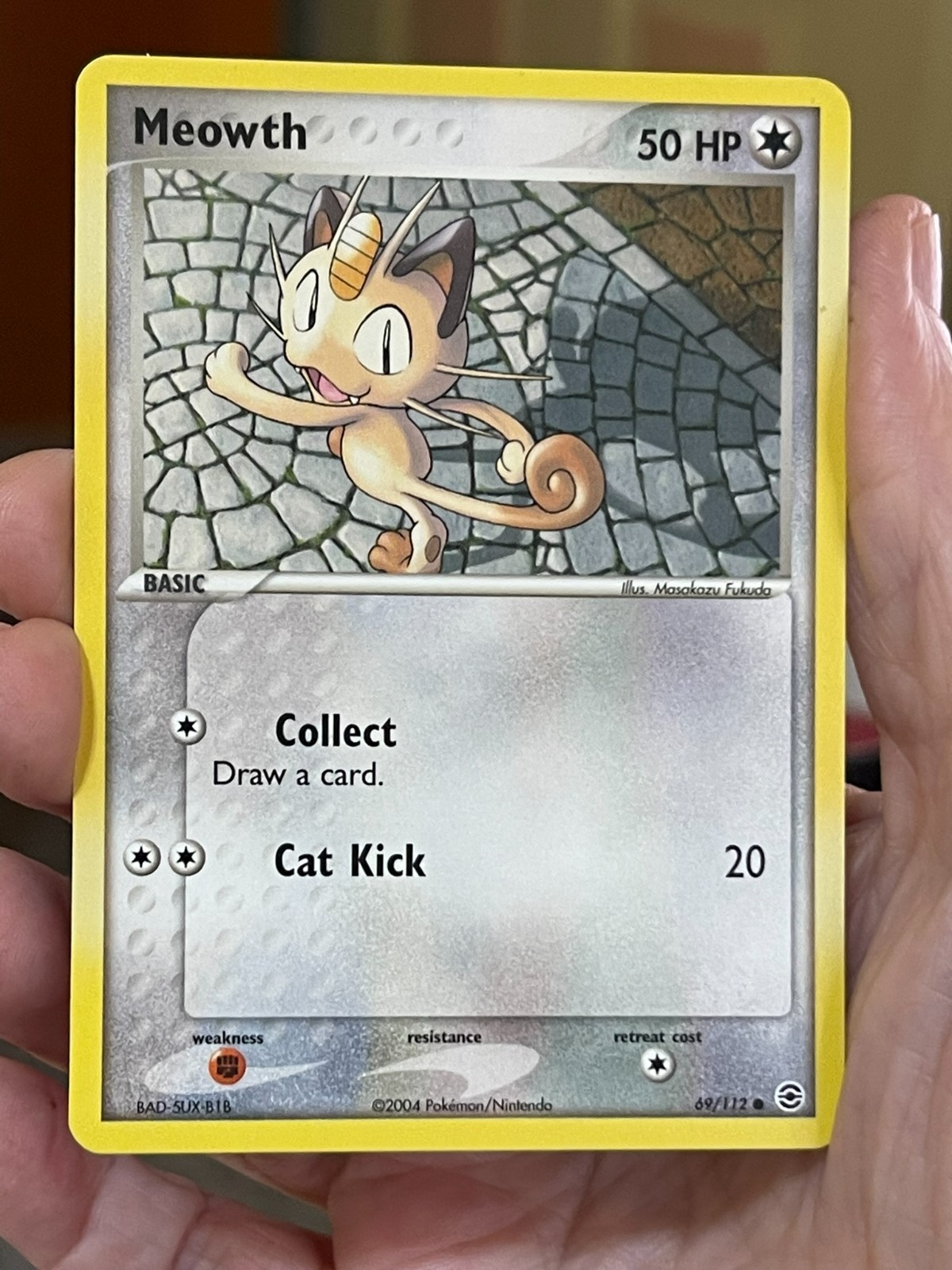 POKEMON MEOWTH 69/112 COMMON FIRERED & LEAFGREEN NM CARD