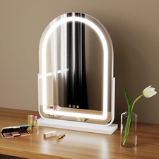 HOMCOM Vanity Mirror with Light, 3 Colour, 360 Degree Rotation, Touch Screen