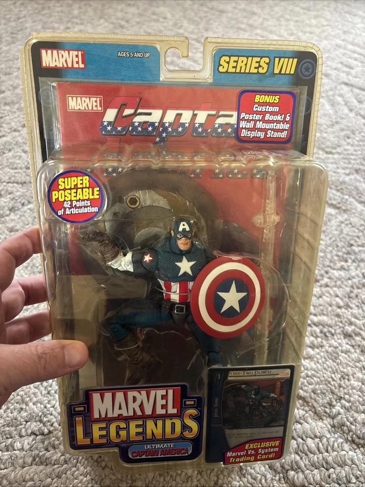 Figura de acción Toy Biz Marvel Legends Ultimate Captain America Series 8 2004 Foto 2 de 4