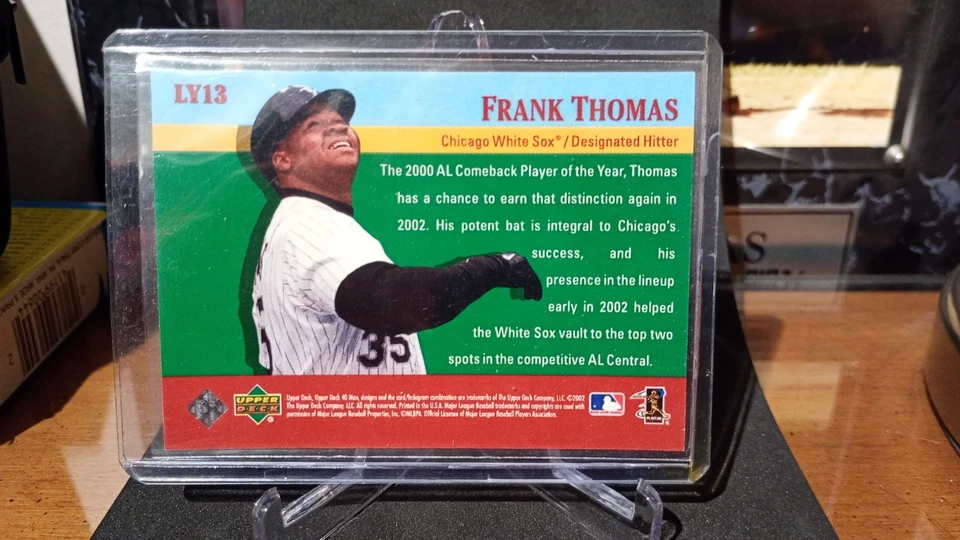 Frank Thomas 2002 cubierta superior 40 hombres patio de madera Big Hurt #LY13 HOF 521 HORAS ⚾ Foto 2 de 4