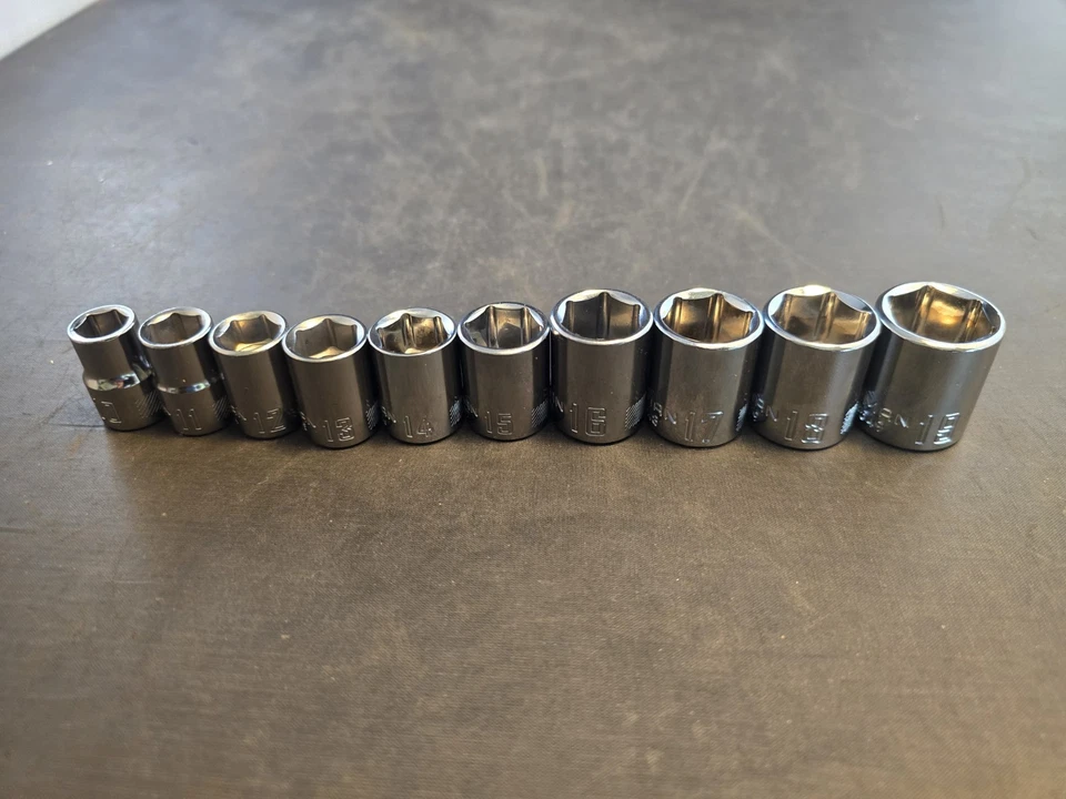 NEW CRAFTSMAN 10 Piece 3/8" Drive Shallow METRIC 6 Point Socket Set 10-19mm - Image 2 of 4