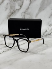 NEW CHANEL CH0787 Black Acetate Pearl Square Eyeglasses 100 Authentic