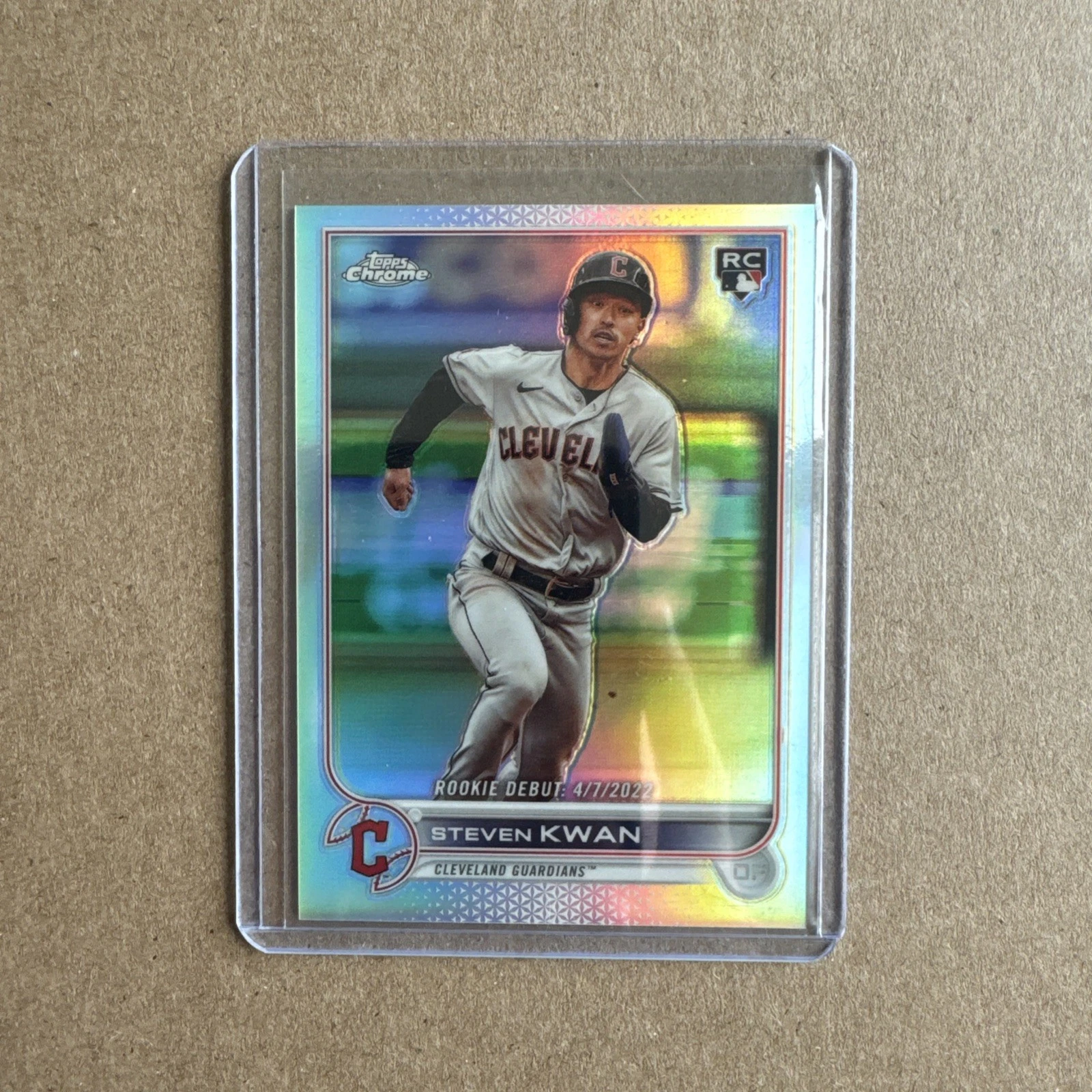 2022 Topps Chrome Update Steven Kwan Rookie Debut Refractor /299 Cleveland