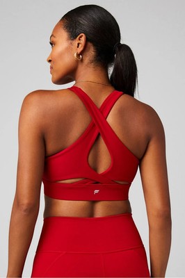 FABLETICS No Bounce High Impact Sports bra- Holly Berry - Size S