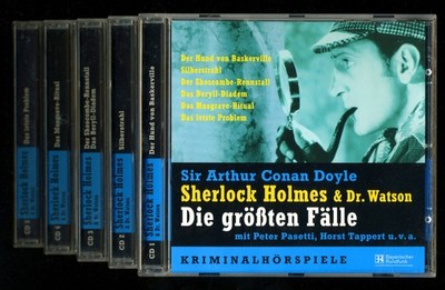 Sir Arthur CONAN DOYLE SHERLOCK HOLMES Die größten Fälle 6 Hörspiele auf 5 CDs 