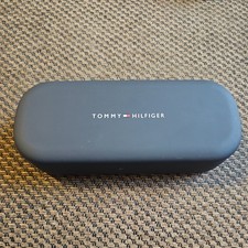 TOMMY HILFIGER Unisex Sunglasses Case, glasses,eyeglasses - NAVY BLUE 6"
