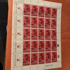 Israel 95 Immigration by Plane Sheet of 25 Stamps With Full Margins MNH 1955