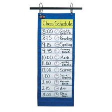 Classroom Schedule Pocket Chart 2 1/2 x 7/8 x 1/2 Inch Wall Hanging Decor