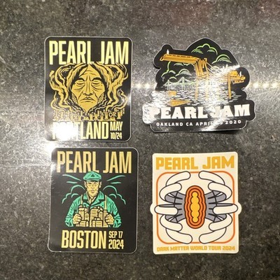 Pearl Jam Concert Sticker Lot (4) Dark Matter World Tour 2024 Portland/Boston
