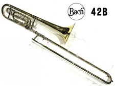 Bach 42B GL Tenor Bass Trombone Bb/F Large Bore Serviced w/ Shiny Case Used