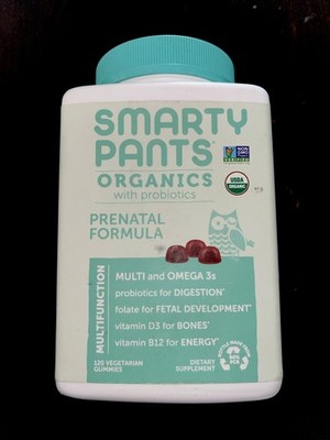 SMARTYPANTS - Organic Pre-Natal Multi With Probiotics - (120) Gummies Exp 12/26