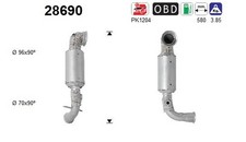 AS Katalysator 28690 für OPEL CROSSLAND P17 P2QO PEUGEOT 2008 1 308 SW 2 208 SUV