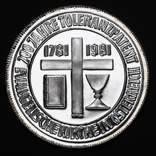 1981 Austria 500 Schilling, Religious Tolerance- Silver Proof Coin KM# 2954 GEM
