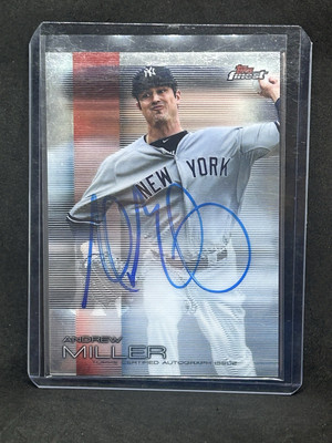 ANDREW MILLER NEW YORK YANKEES 2016 TOPPS FINEST CERTIFIED AUTOGRAPH #FA-AM B7