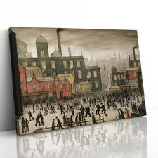 Our Town 1943 LS Lowry Canvas Framed Print Picture Wall Art