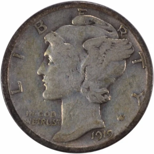 1919-D Mercury Dime VG