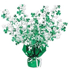 Shamrock Gleam N Burst 15-Inch Centerpiece Foil St Patricks Decorations Supplies