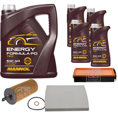 FEBI BILSTEIN Inspektionspaket 9L MANNOL Energy Formula PD 5W-40 für BMW X5