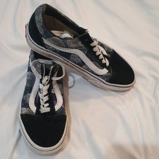 Women's Vans Old Skool Wireframe Skull Print Sneakers Size 6