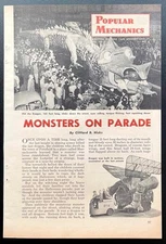 Pittsfield Halloween Parade 1954 pictorial “Monsters on Parade” GE Floats