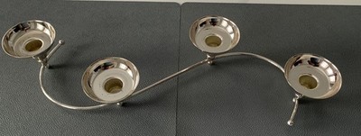 PartyLite Kerzenhalter  Adventskranz ''Quattro'' Metall silber