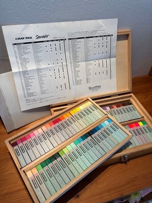 Sakura Cray-Pas Specialist Ölpastelle Set 85 Farben 88 Stäbchen Holzbox ESP88