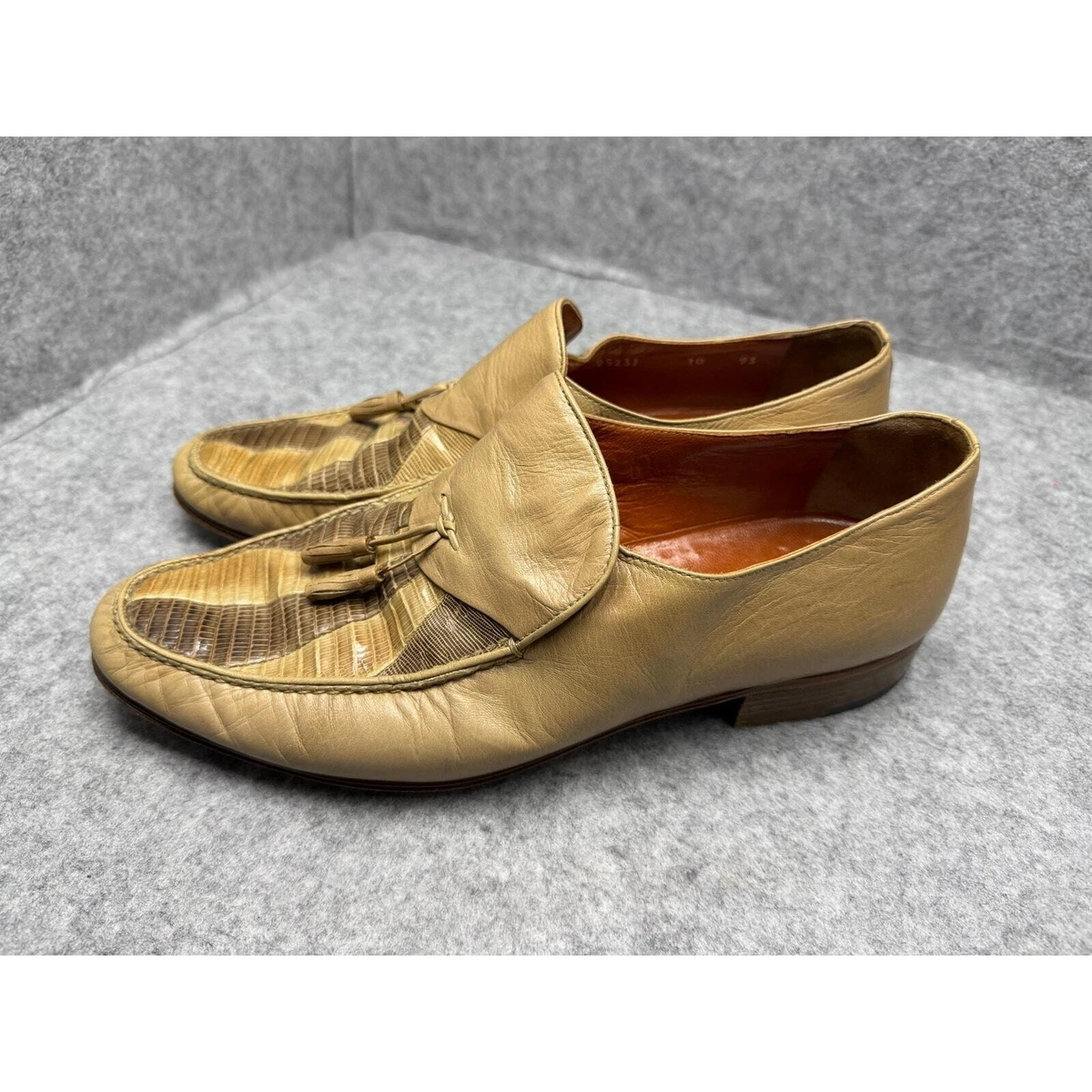 MORESCHI OF ITALY GENUINE OSTRICH SKIN BRASS BOOT TAN OXFORD LOAFERS DRESS SHOES Moreschi Shoes - Etsy main image 3