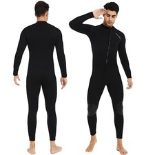 OMGear Wetsuit for Women 3mm Neoprene Fullsuit Long Sleeve Black S