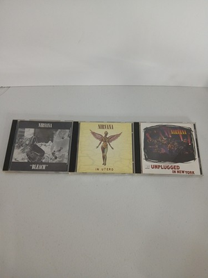#ad #ad Nirvana CD Lot Bleach In Utero MTV Unplugged 90s Grunge Rock $33.97