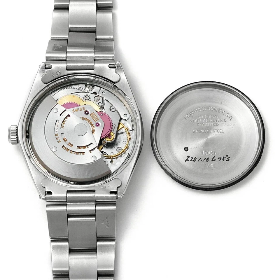 ROLEX Oyster Perpetual 1005 Gray Case Size 34mm x 34mm Men's Used Watch #62430 - Image 4 of 4