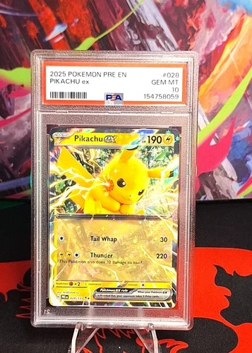 Pikachu EX 28/131 Prismatic Evolutions Pokemon TCG PSA 10 Fresh Cert