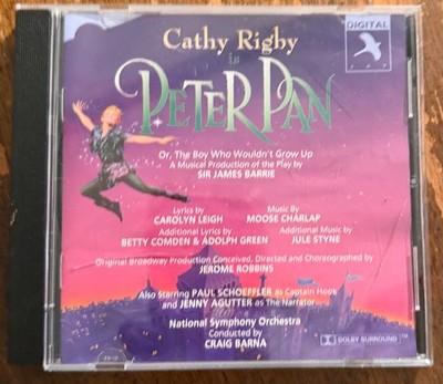 Cathy Rigby is Peter Pan Audio CD Broadway Cast Recording JAY Records Studio