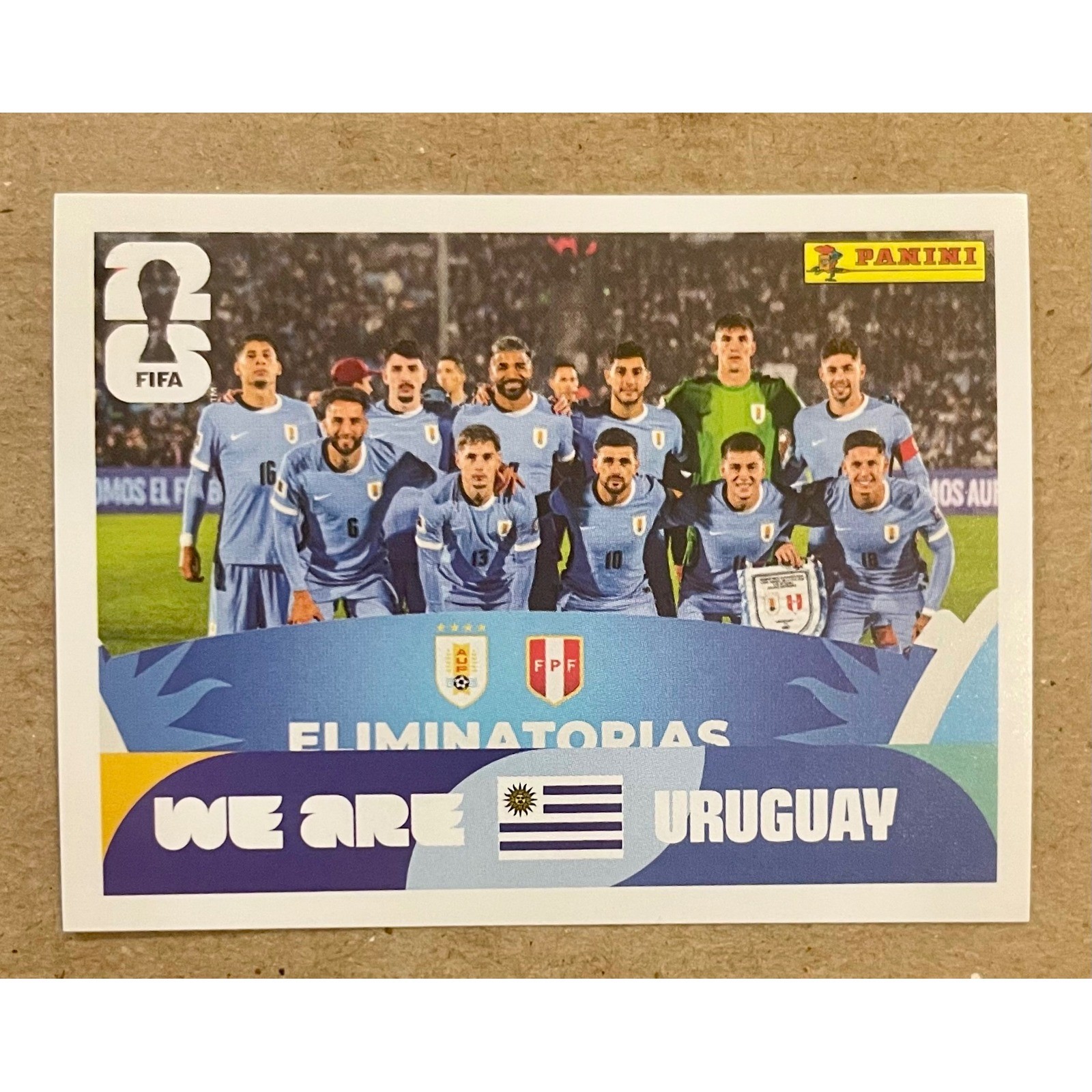 2026 Panini FIFA World Cup Uruguay Team Picture White Parallel Sticker URU13