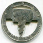 US Bi-Cent 1776-1976 Kennedy half dollar "Cut out"   lotmar4975