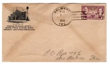 #776 Texas Centennial 1936 FDC  Planty #42 Pabst 1st Cachet U/O Belmont TX CCL