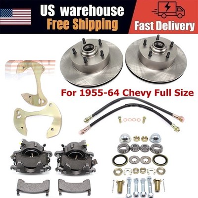 For 1955-64 Chevy Full Size Impala Bel Air Car Deluxe Disc Brake Kit, 5 x 4-3/4''