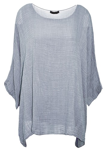 Women Italian Plain Lagenlook Batwing Cotton Blend Ladies Tunic Top Plus Sizes - Picture 36 of 54