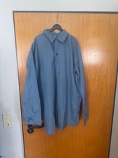 Schwedische Armee Zivilschutz Hemd blau 37 Civilf&ouml;rsvaret Army Vintage Baumwolle