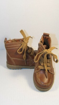 The Children's Place Boys Lace Up Brown Boots Youth  Size 7
