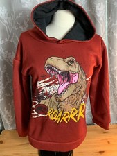 Jurassic Park Youth Hoodie Size YM 10/12 Pullover Sweatshirt with T-Rex Graphic