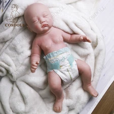 COSDOLL 17.7 in Reborn Baby Doll Pretty Girl Platinum Full Silicone Baby Doll US