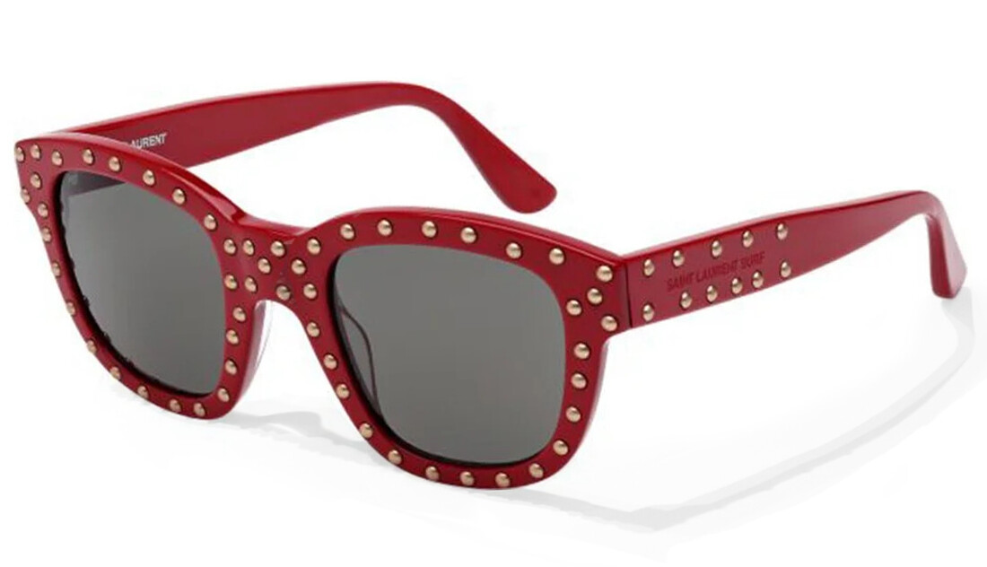 Occhiali da sole unisex YSL Saint Laurent rosso SURF SL 100LOU 004