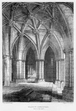 Scotland GLASGOW CATHEDRAL CHURCH Crypt ~ 1840s Architecture Art Print Engraving