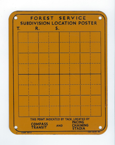 Old Forest Service Metal Sign SUBDIVISION LOCATION POSTER - Picture 1 of 1
