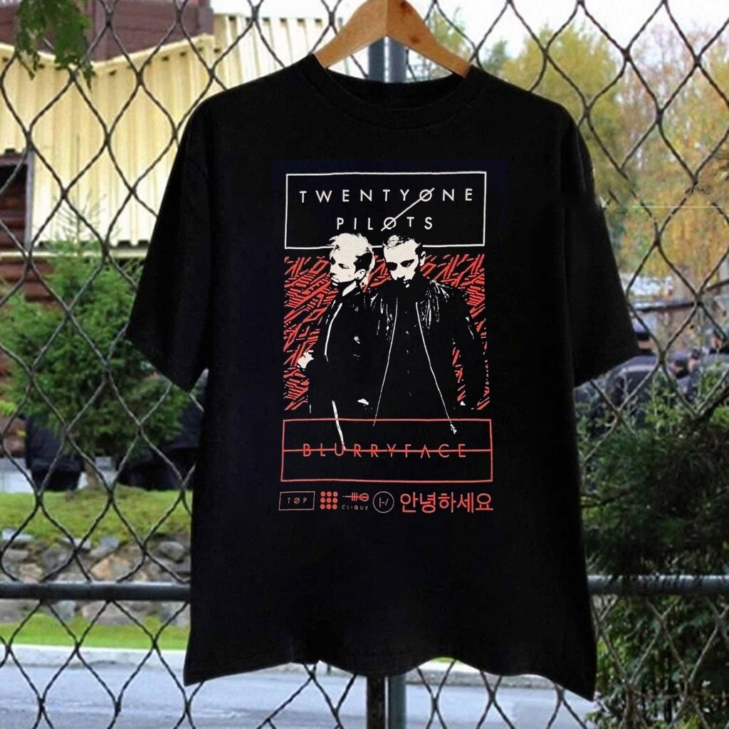 ブラー blur ユニオンジャック 2015年ツアーTシャツ New Twenty One Pilots Blurry Face Tour 2015 Concert Unisex S-5XL